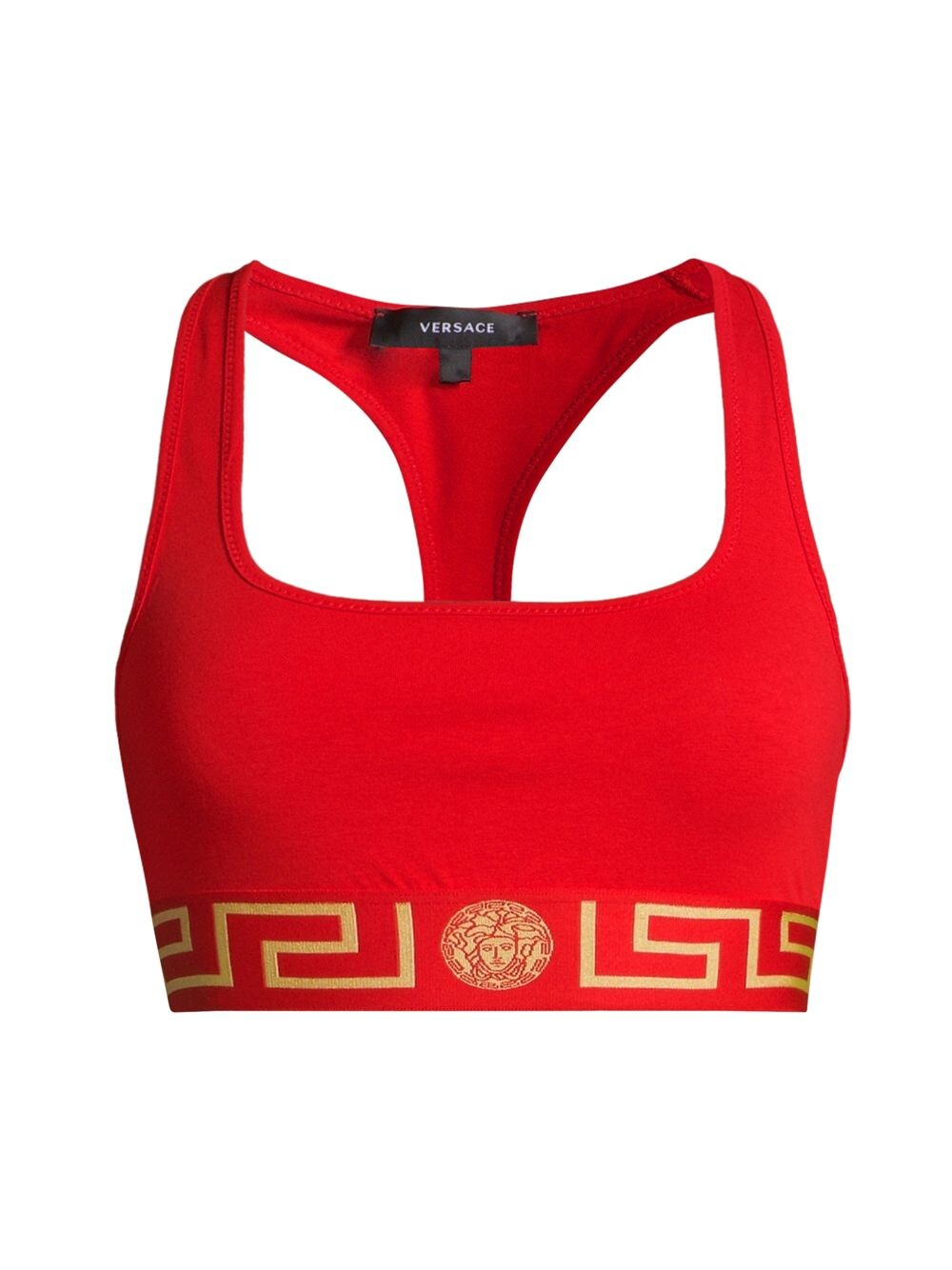 

Спортивный бюстгальтер с каймой Greca Versace, красный