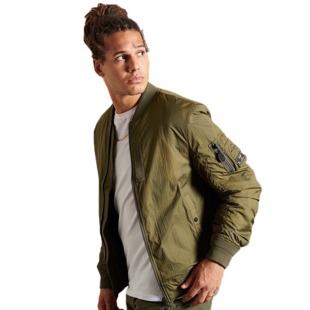 Куртка Superdry New Military Bomber, зеленый