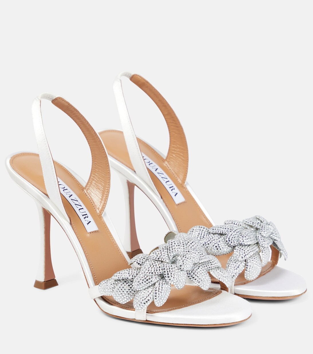

Декорированные сандалии Galactic Flower 95 Aquazzura, серебряный
