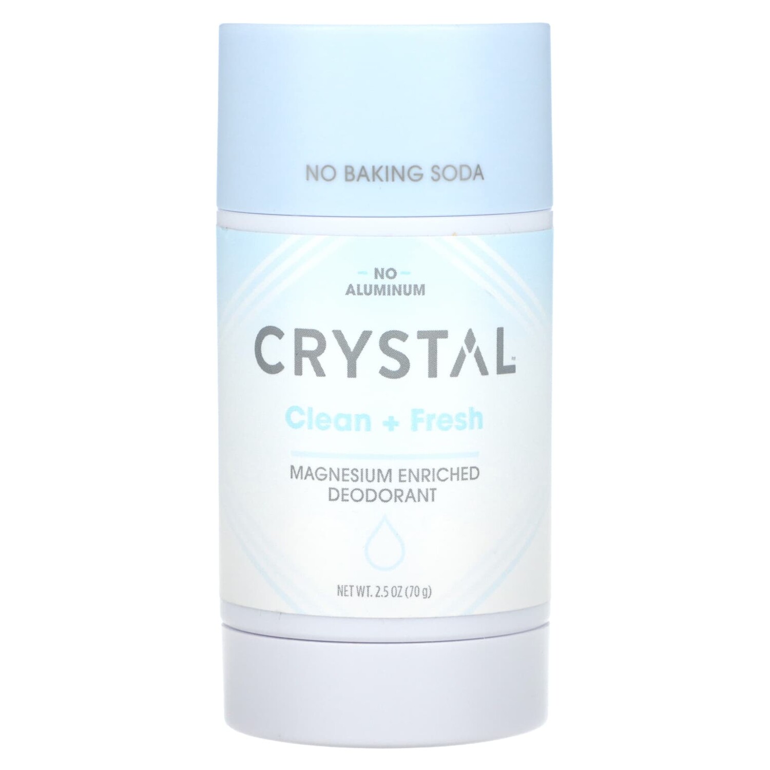 

Обогащенный магнием дезодорант, Clean + Fresh, 70 г (2,5 унции), Crystal