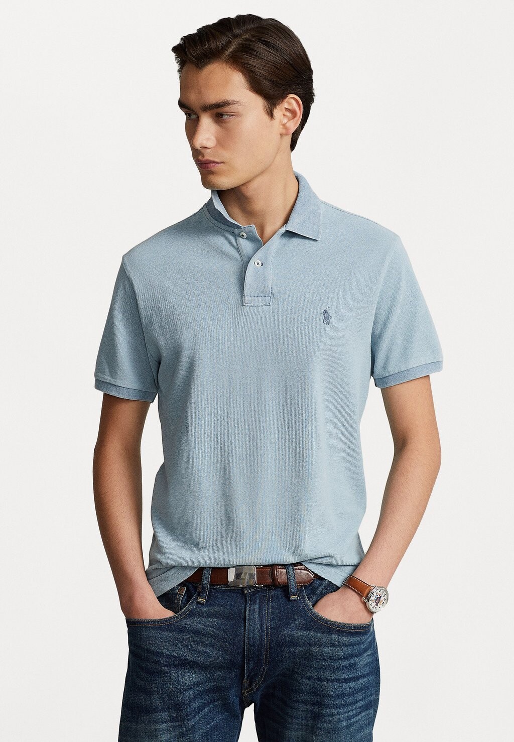 

Рубашка-поло КОРОТКИЙ РУКАВ Polo Ralph Lauren, светлый индиго