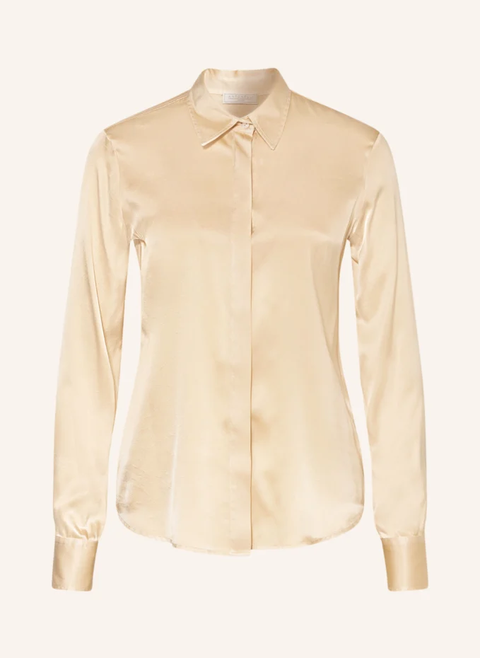 Шелковая блузка-рубашка Antonelli Firenze, бежевый