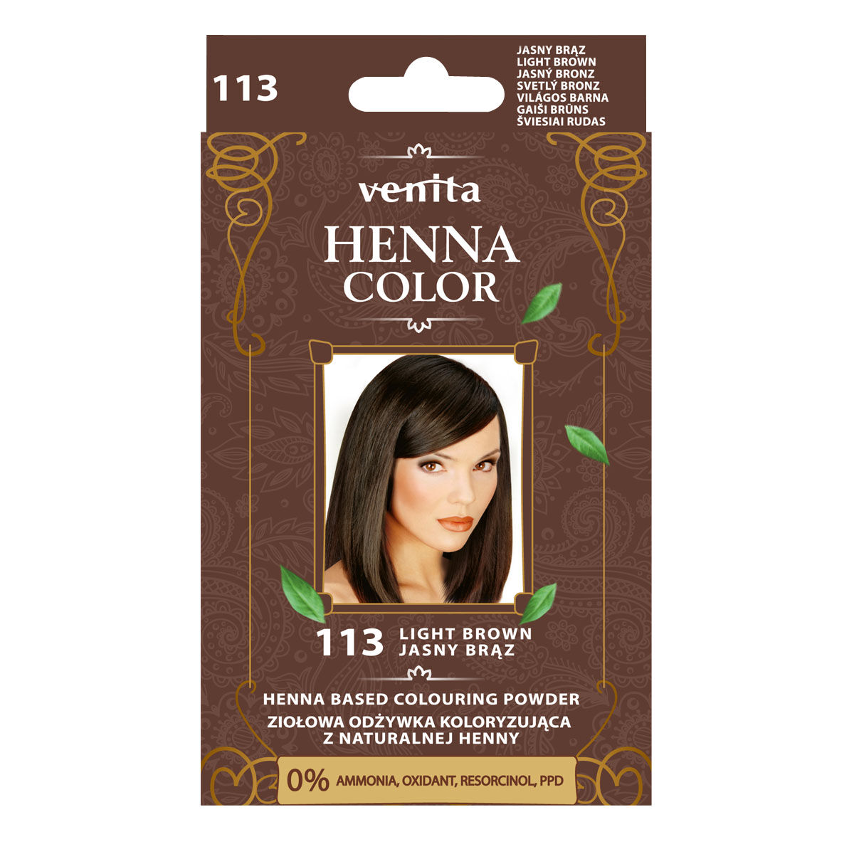 цена Кондиционер-краска для волос 113 русый Venita Henna Color, 25 гр