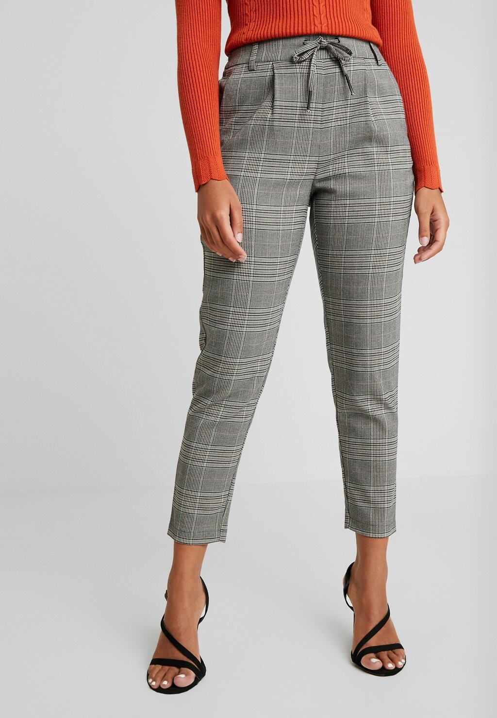 

Брюки ONLY Onlpoptrash Easy Savil Check Pant, черный / мерло, Черный;серый