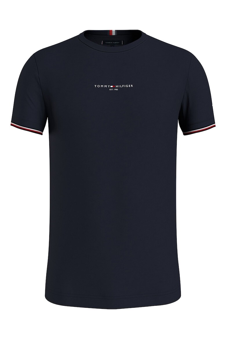 

Футболка из органического хлопка с овальным вырезом Tommy Hilfiger, синий