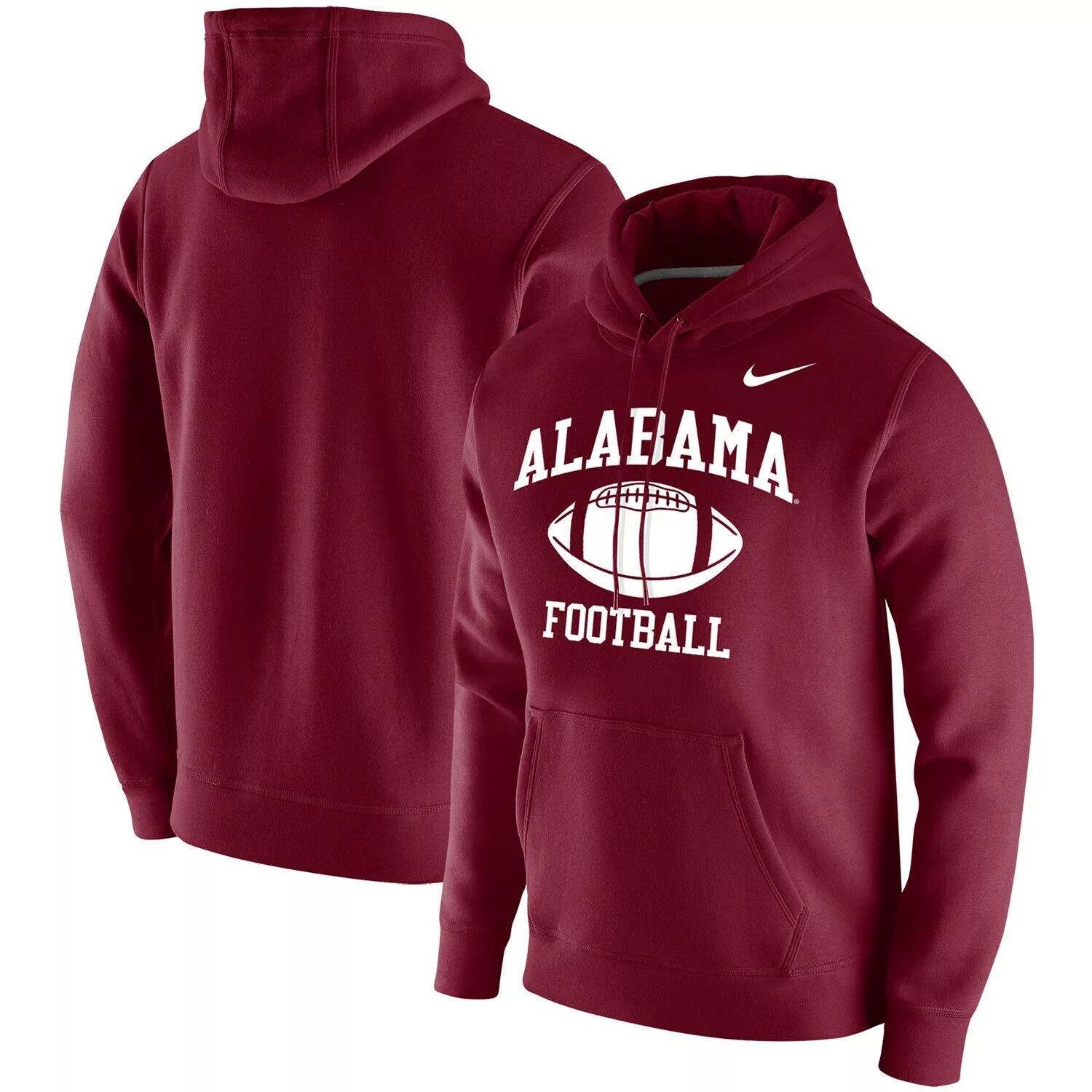 

Мужской флисовый пуловер с капюшоном Crimson Alabama Crimson Tide Retro Football Club Nike