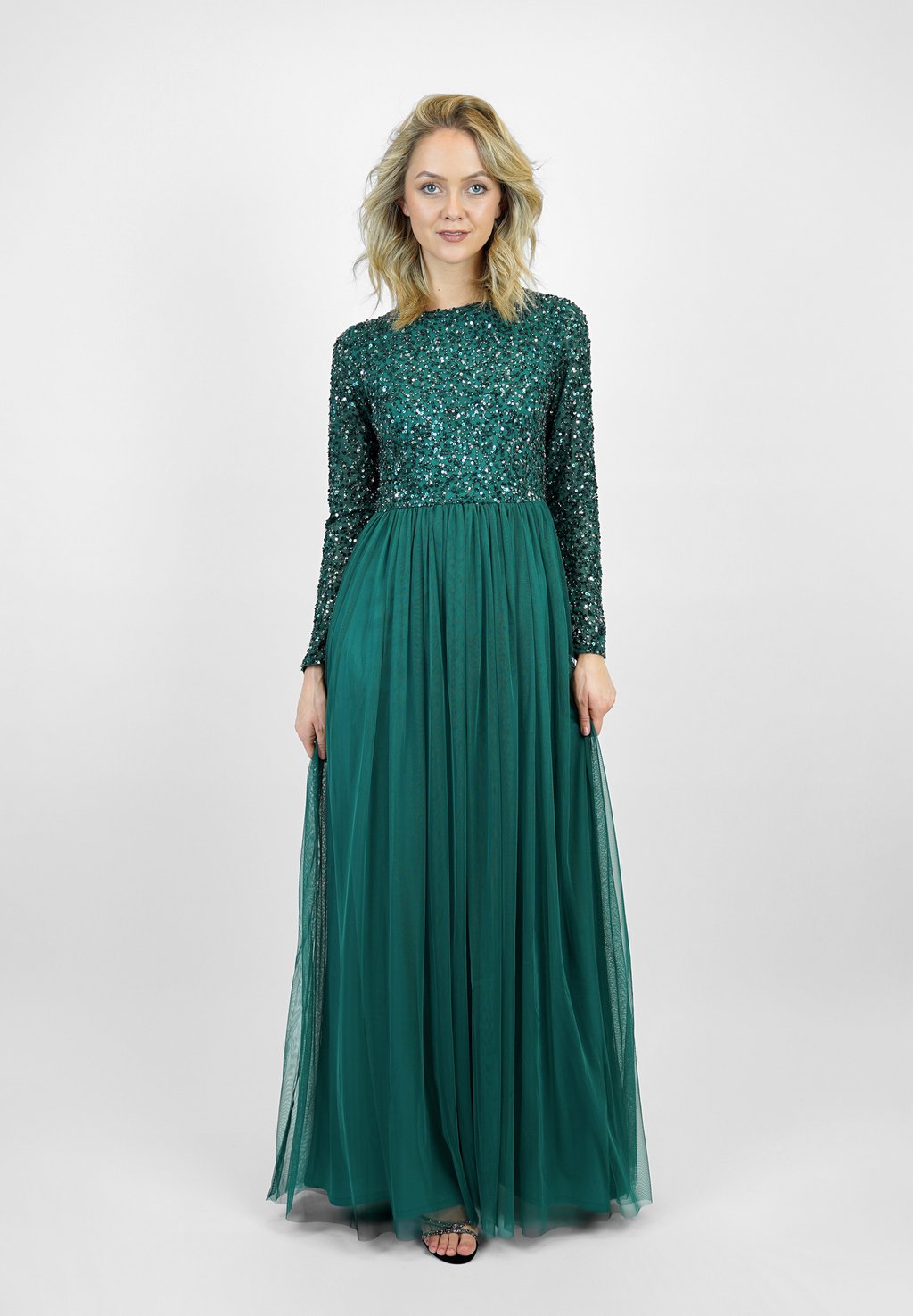 Вечернее платье Belle Lace & Beads, цвет emerald green цена и фото