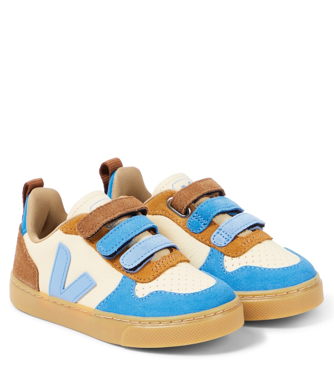 

Кроссовки V-10 из кожи и замши Veja, мультиколор