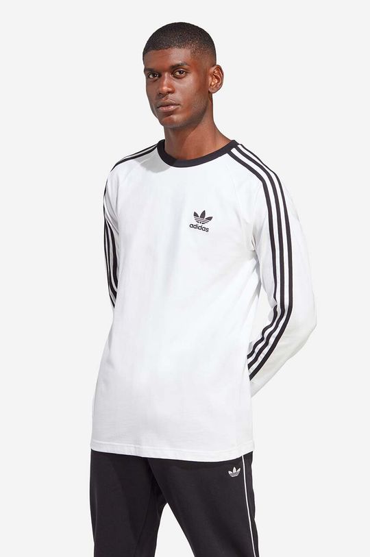 

Хлопковый топ с длинными рукавами adidas Originals, белый