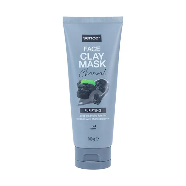 

Маска для лица из глины Face Clay Mask Charcoal Sence Beauty, 100 ml