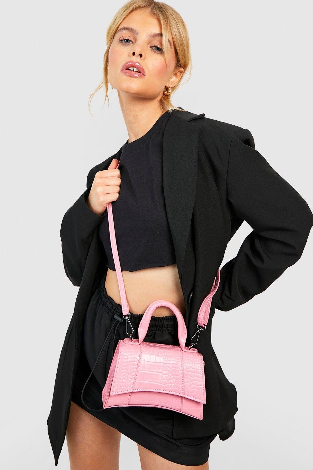 

Сумка croc curve Boohoo, розовый