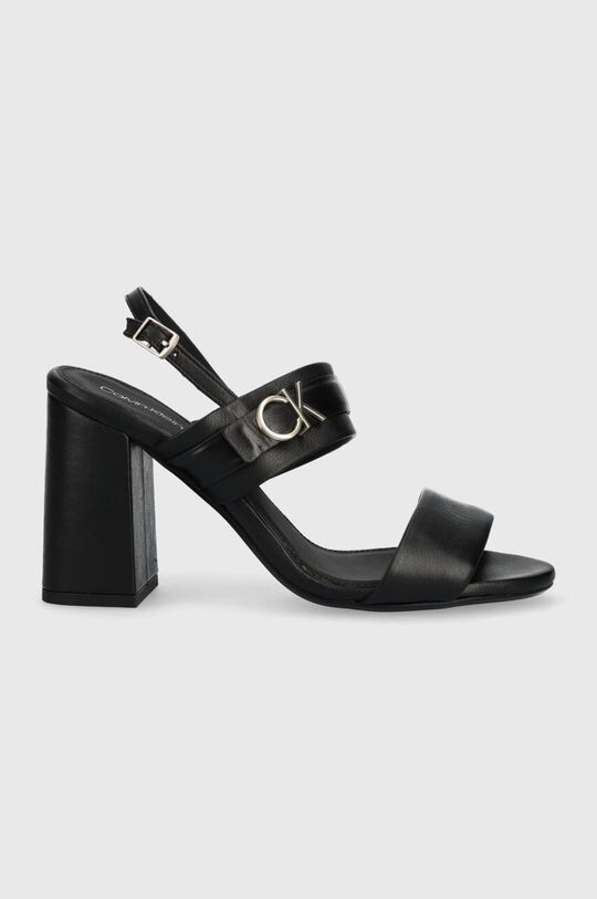 

Кожаные сандалии BLOCK HL SANDAL 85HH W/HW Calvin Klein, черный