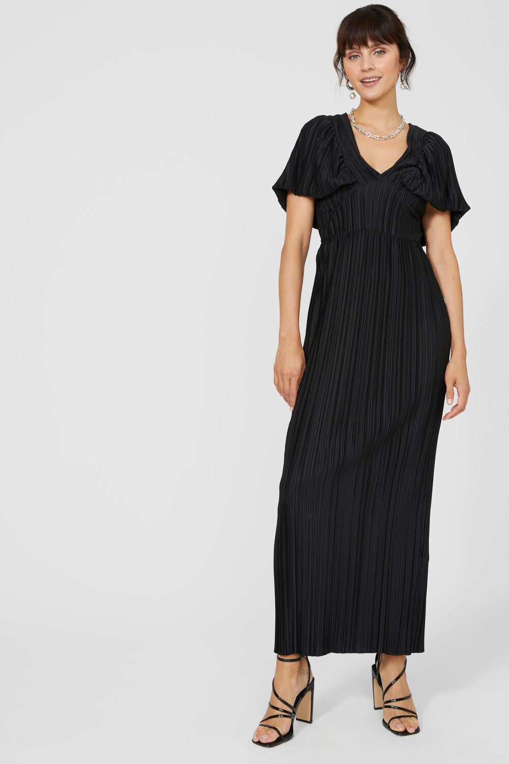 

Платье макси с рукавами ангела Debenhams, черный
