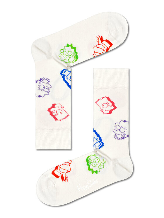

Высокие носки унисекс Happy Socks, экрю