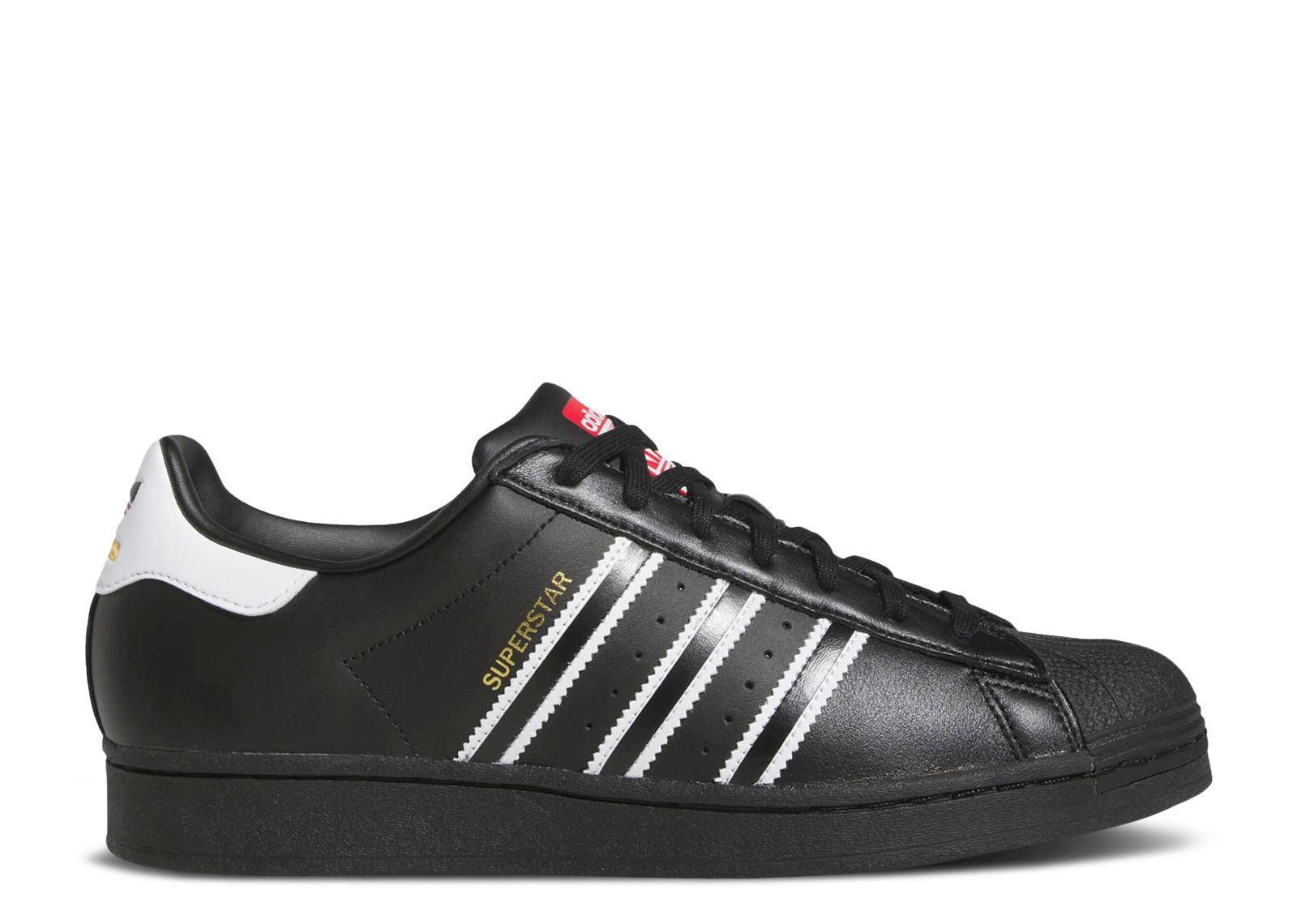 Кроссовки adidas Superstar 'Black White', черный кроссовки adidas superstar wordmark heel stripe white black черный