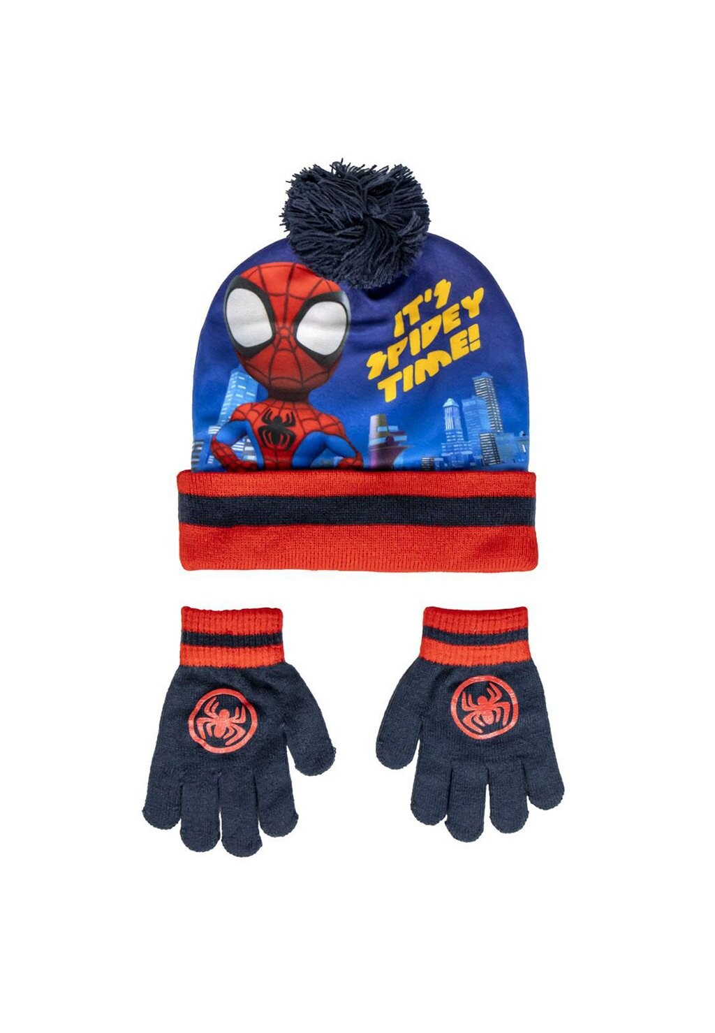 Шапка WINTER-SET 2-TLG. MÜTZE UND HANDSCHUHE. Spiderman, цвет blau