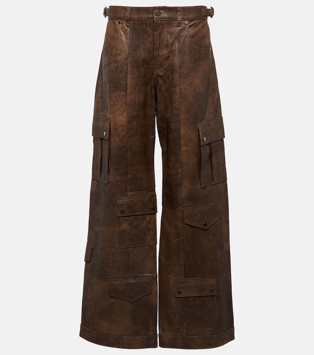 цена Кожаные брюки карго arianna Dodo Bar Or, коричневый
