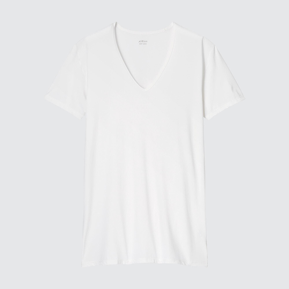 

Мужская футболка Uniqlo AIRism с коротким рукавом, белый