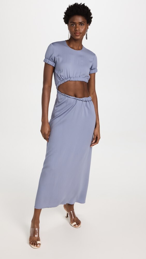 

Платье Christopher Esber Roll Sleeve Tee, синий