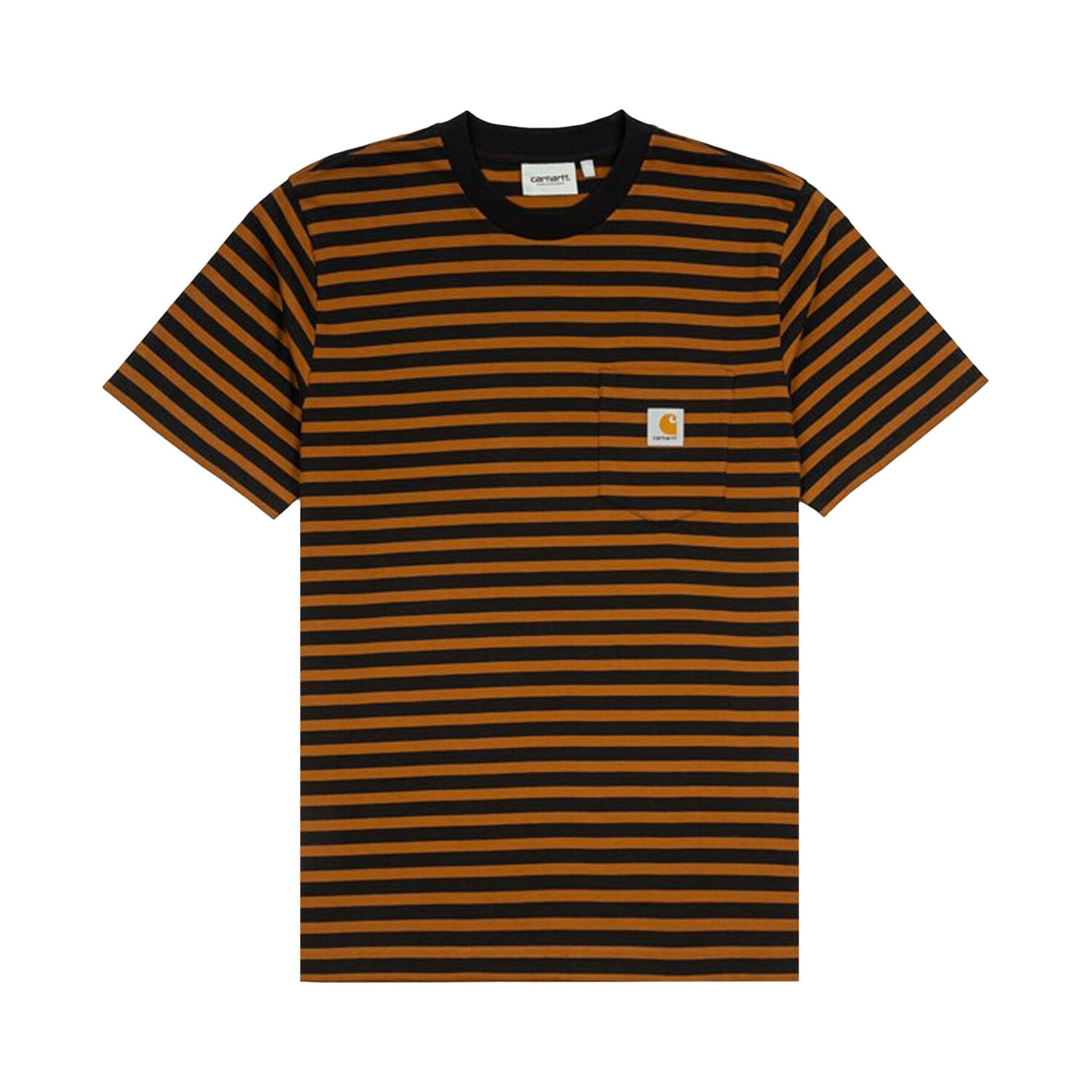 

Carhartt WIP Футболка Seidler с короткими рукавами и карманами в полоску, Deep Hamilton Brown/Black