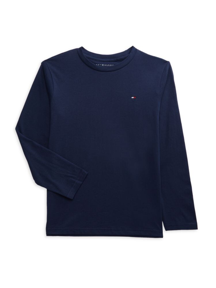 

Футболка с длинными рукавами и логотипом для мальчиков Tommy Hilfiger, темно-синий