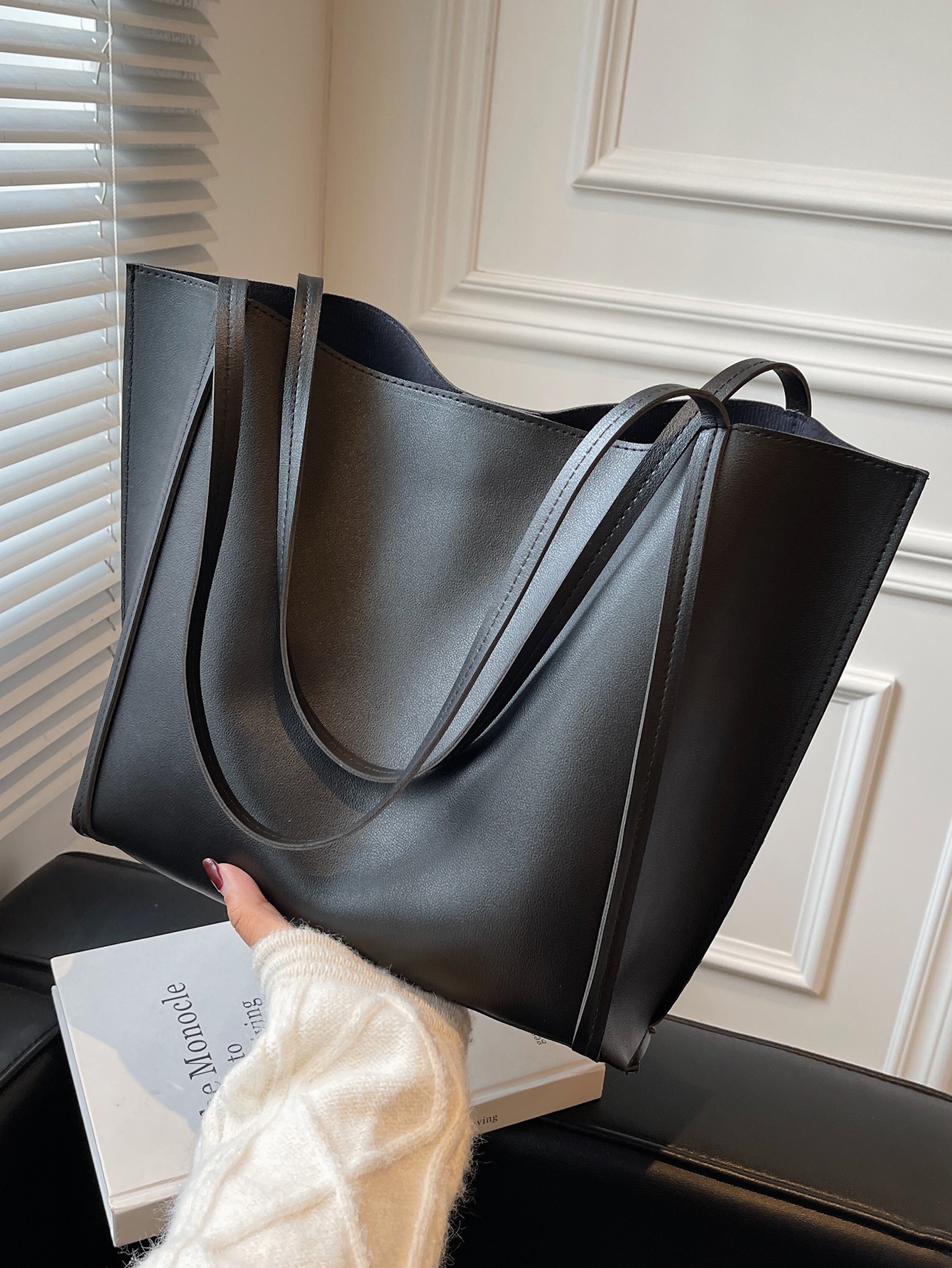 Легкая деловая повседневная минималистичная сумка через плечо для девочек-подростков, черный минималистичная большая сумка для ноутбука для женщин коричневый