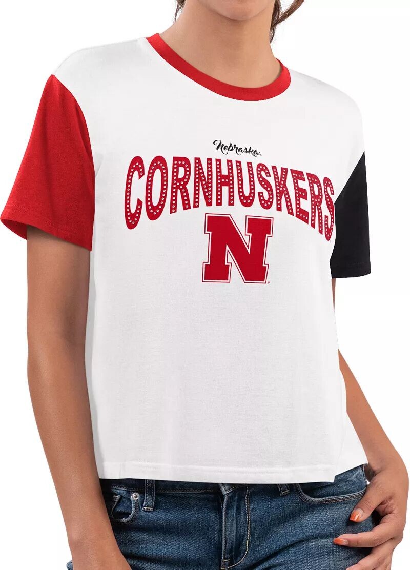 

Женская белая футболка для спринта G-III for Her Nebraska Cornhuskers