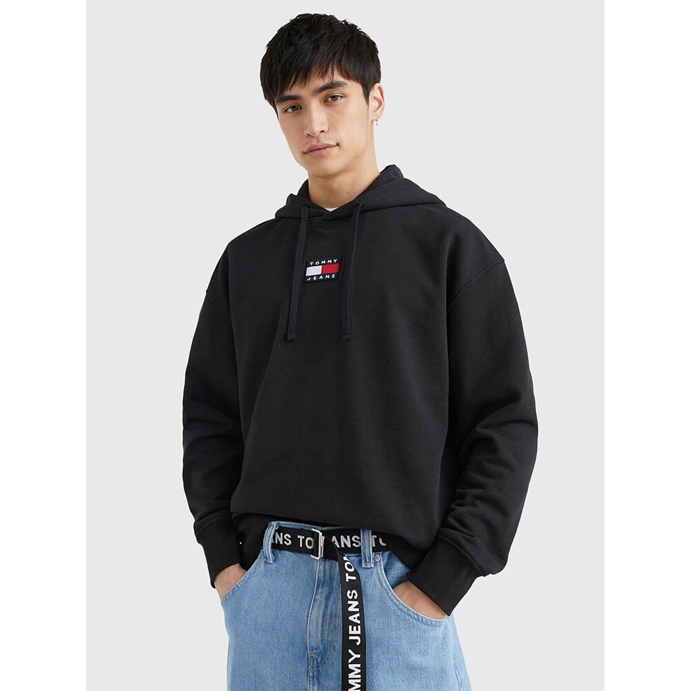 

Худи Tommy Jeans Relax College Pop Text, черный