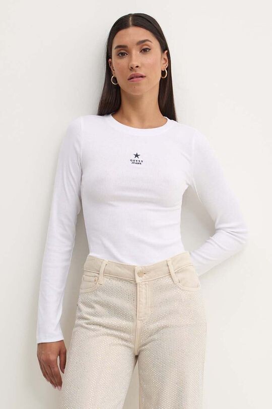 

Лонгслив Guess Jeans, белый