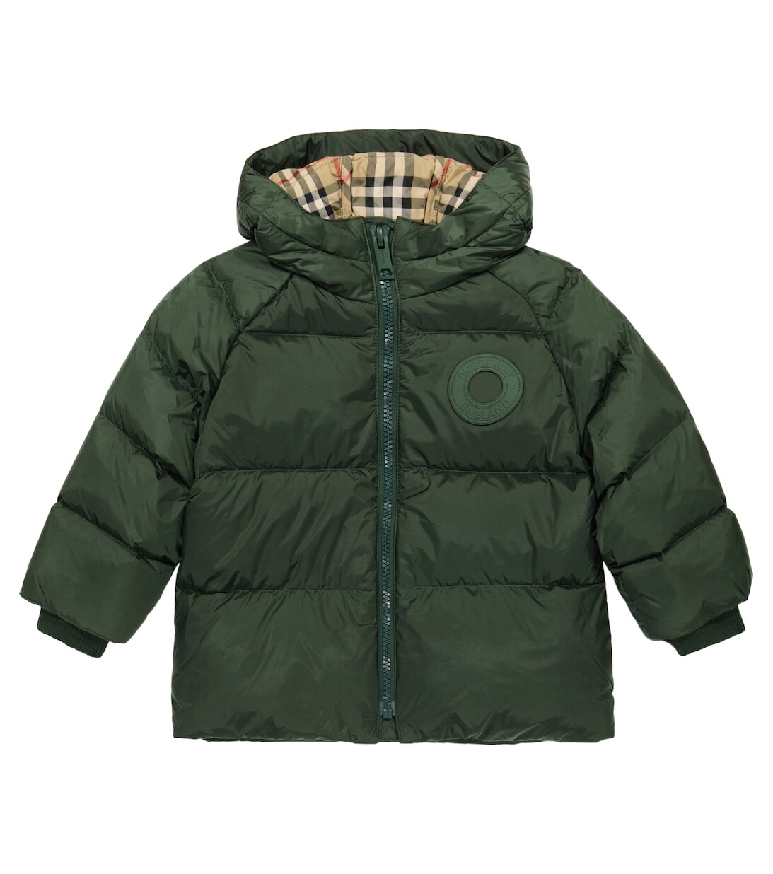 

Пуховик Burberry, зеленый