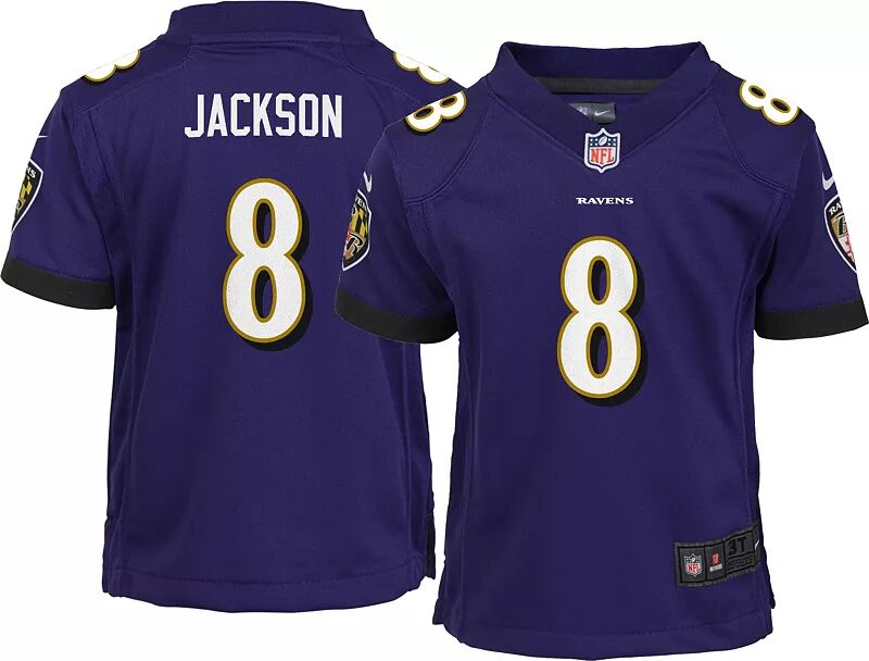 

Джерси Nike Toddler Baltimore Ravens Lamar Jackson #8 Purple Game