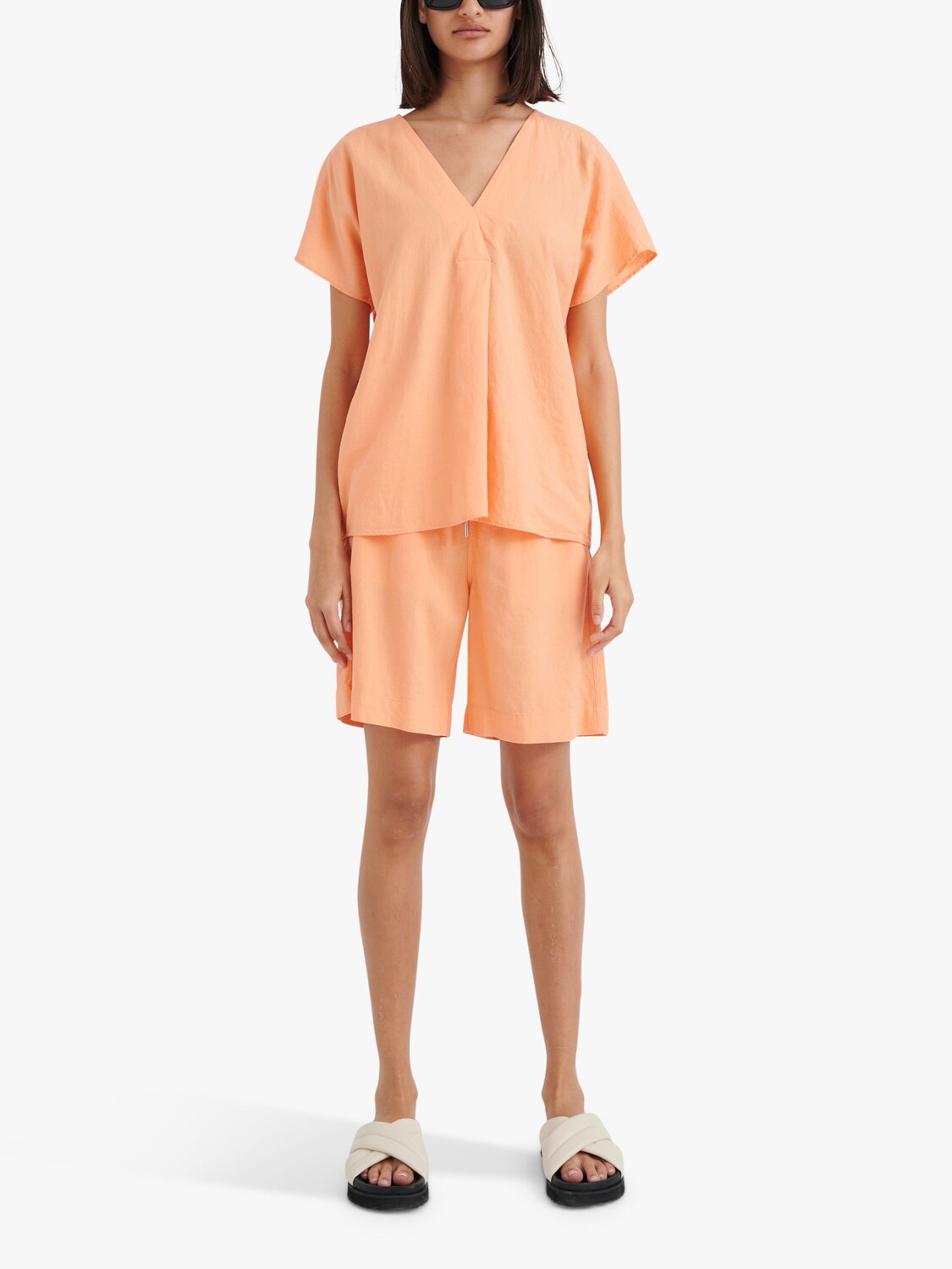 

Топ InWear Briza Rinda из льняной смеси, дынный сок