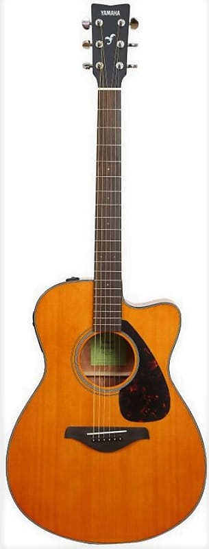 Акустическая гитара Yamaha FSX800C Concert Size Solid Sitka Spruce Top Acoustic Electric Guitar, Vintage Natural