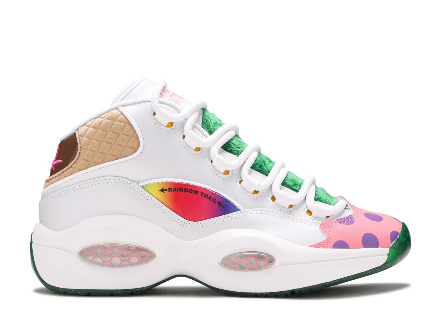 

Кроссовки Reebok Hasbro X Question Mid Big Kid 'Candy Land', белый