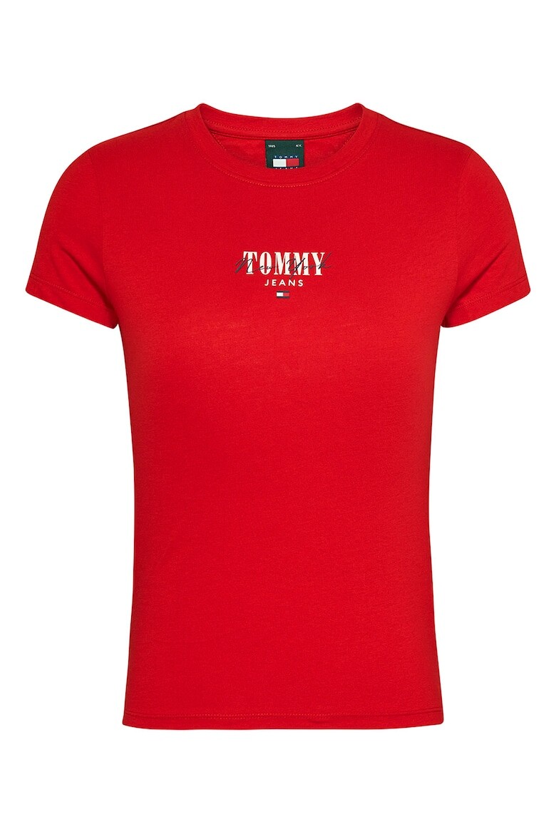 

Узкая футболка из натурального хлопка Tommy Jeans, красный