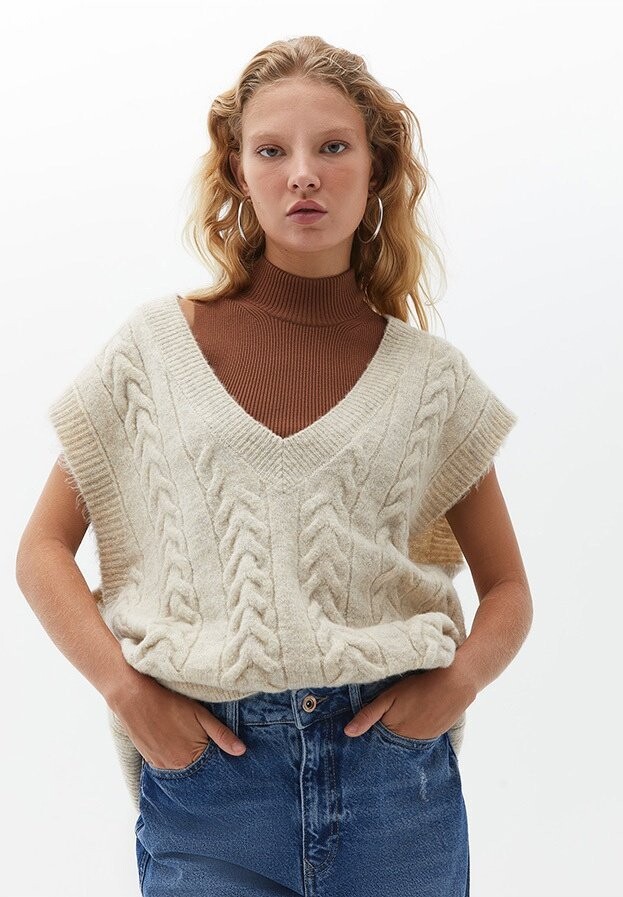 

Свитер OXXO V-Neck, овсянка, Серый