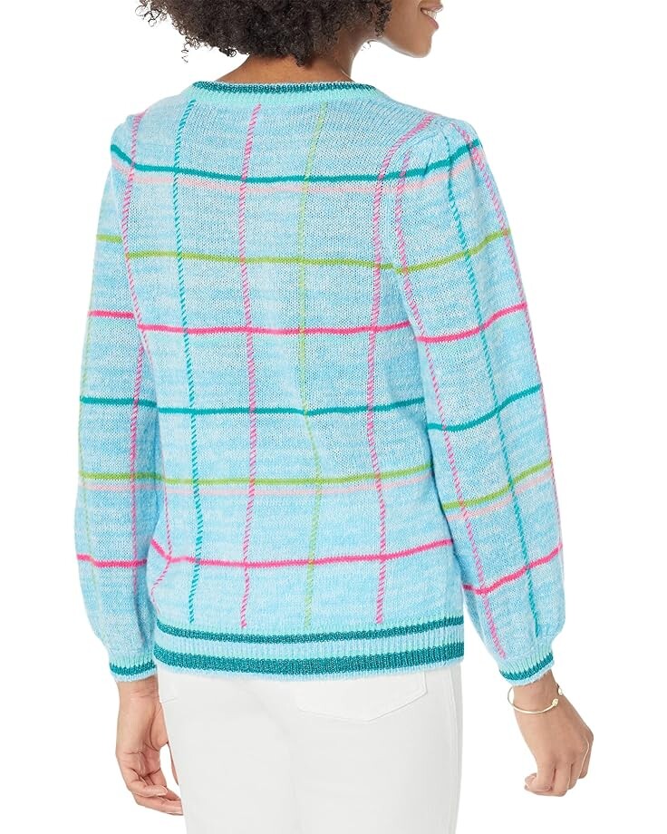 

Свитер Lilly Pulitzer Hali Sweater, цвет Seabreeze Blue Playful Plaid