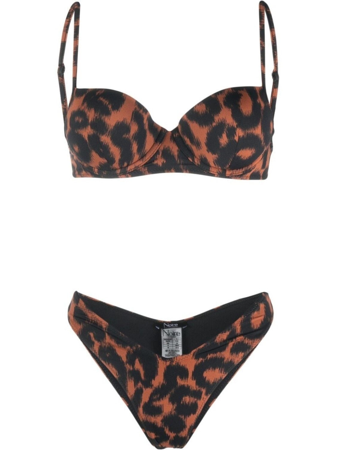 

Noire Swimwear бикини с леопардовым принтом, черный