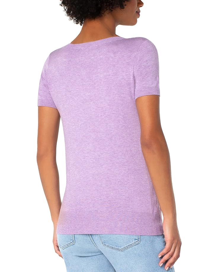 

Свитер Liverpool Los Angeles Scoop Neck Short Sleeve Sweater w/ Pique, цвет Purple Haze