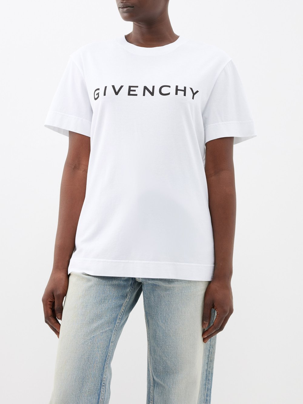 

Футболка из хлопкового джерси с логотипом Givenchy, белый