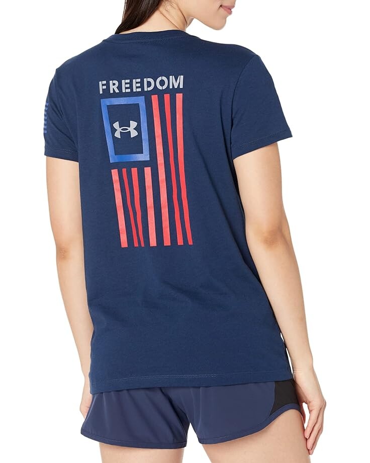 

Футболка Under Armour New Freedom Flag T-Shirt, цвет Academy/Royal