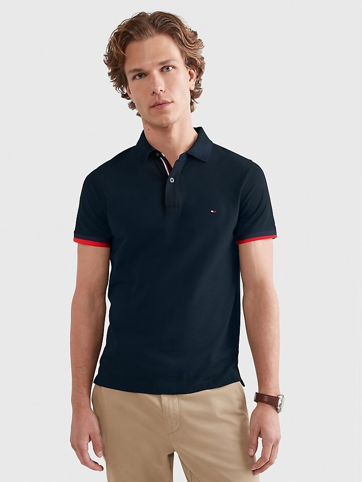 

Поло стандартной посадки с наконечниками Tommy Hilfiger