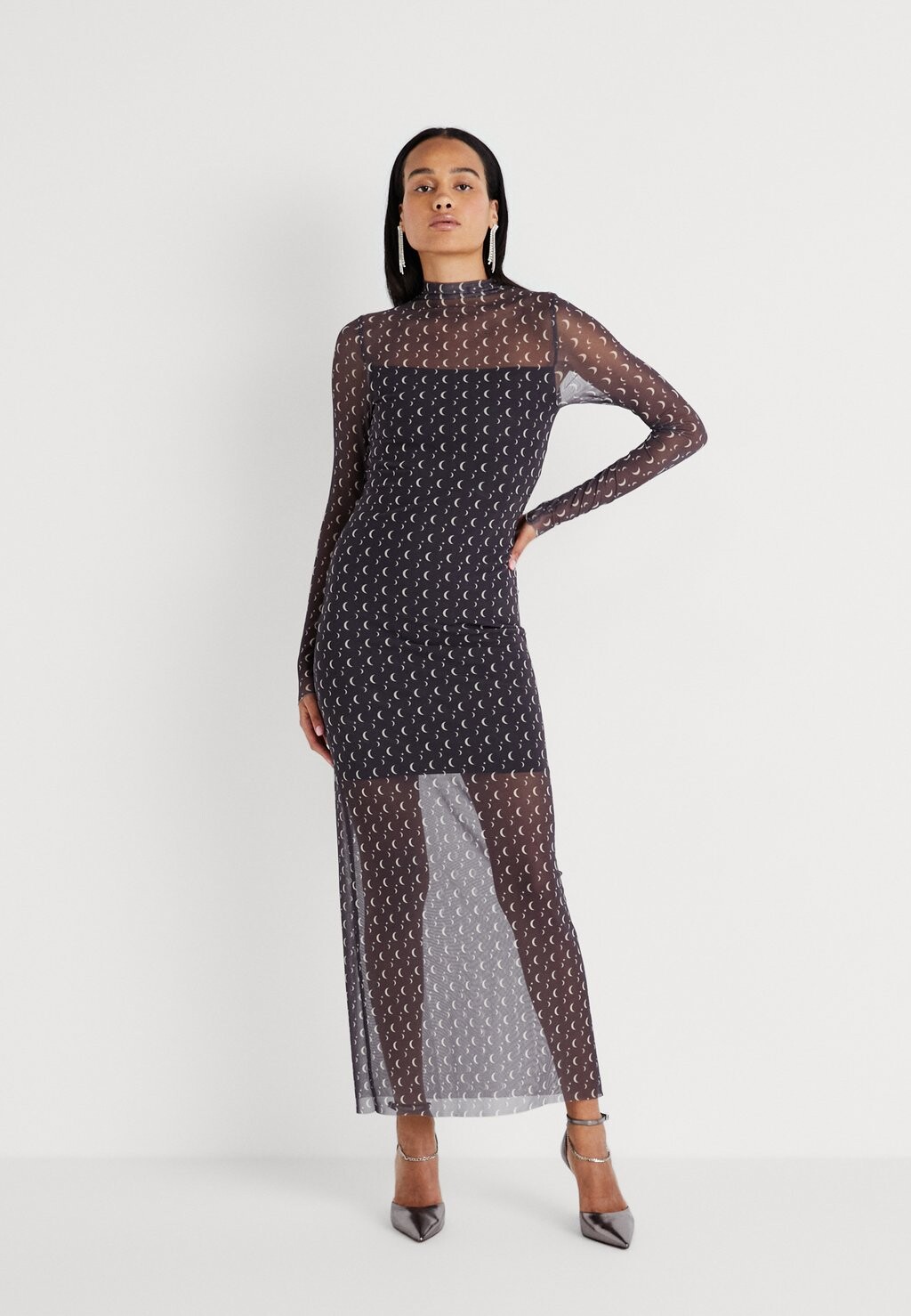 

Коктейльное платье NMLUNA HIGHNECK DRESS Noisy May, темно-серый