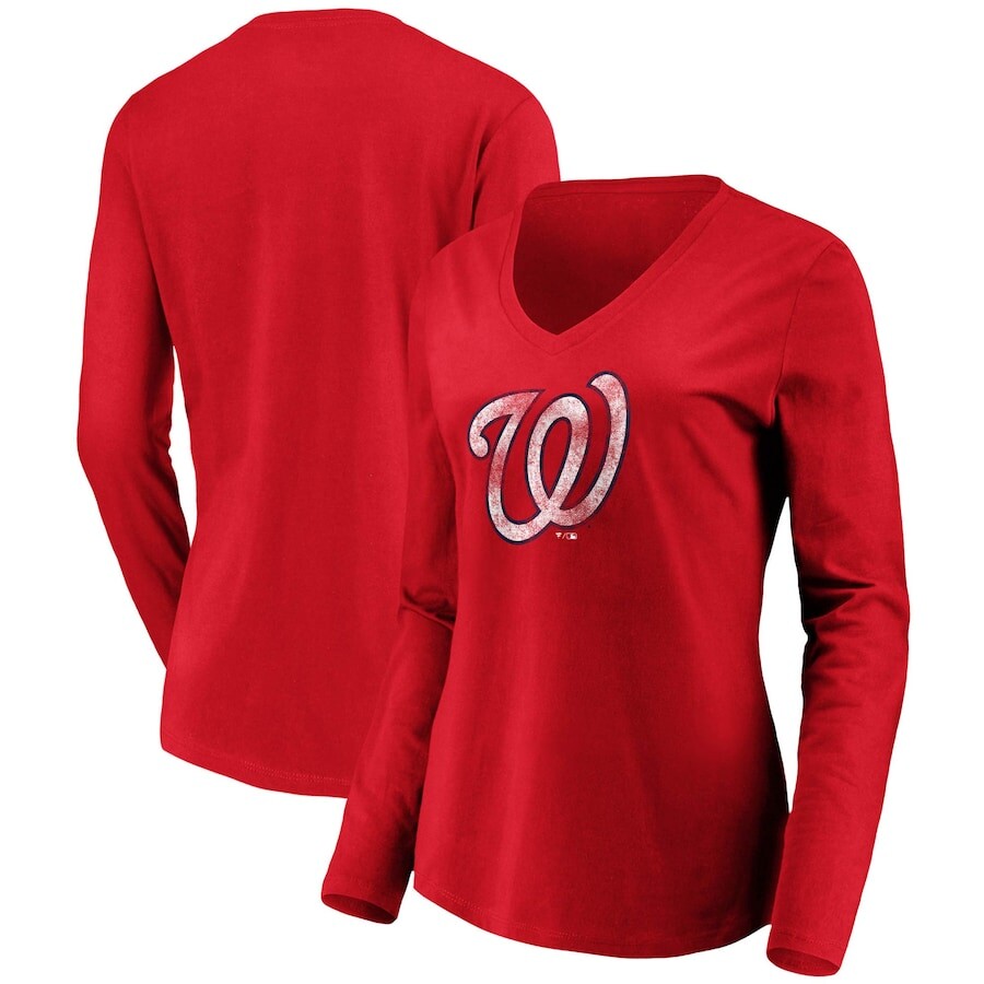 

Футболка с длинным рукавом Fanatics Branded Washington Nationals, красный