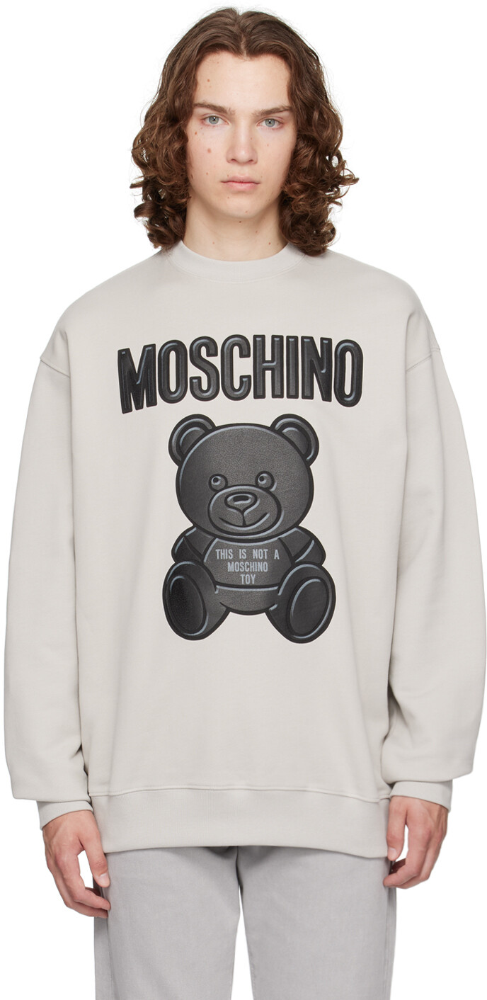 

Серый свитшот с мишкой Тедди Moschino