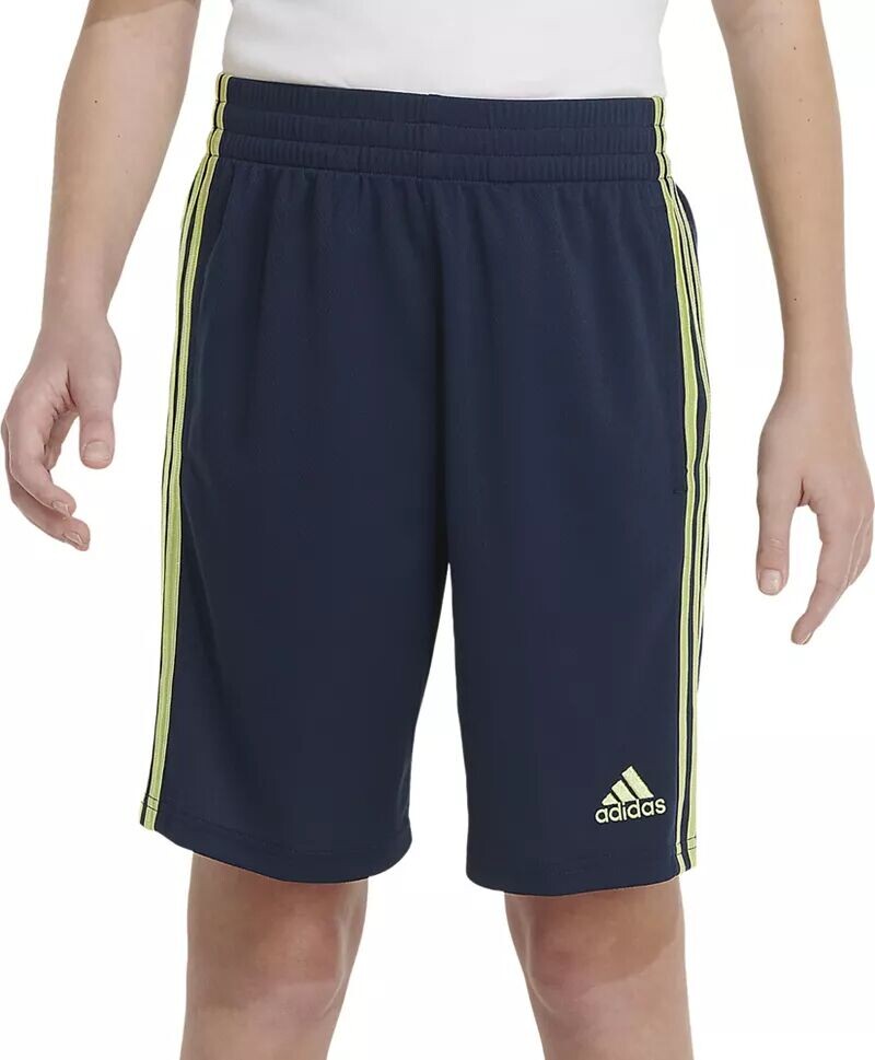 

Классические шорты с 3 полосками Adidas для мальчиков с эластичным поясом, темно-синий/зеленый