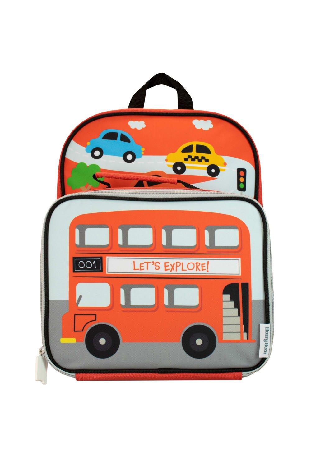 Транспортный рюкзак и сумка для обеда Harry Bear, красный цена и фото