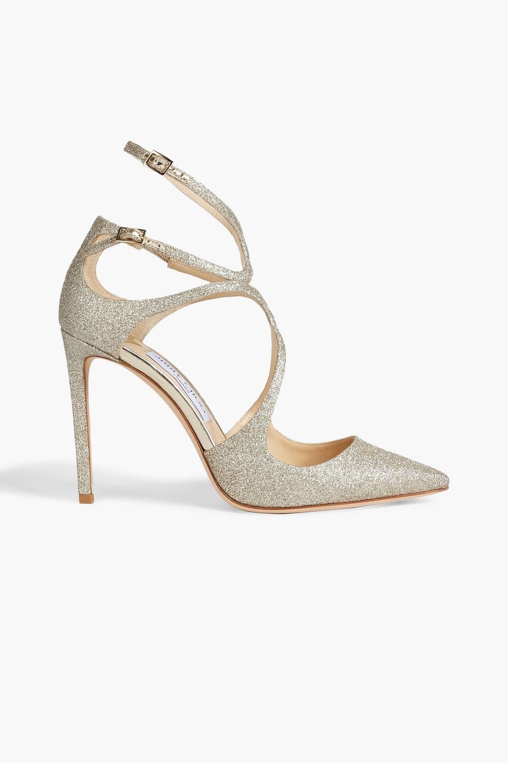 

Lancer 100 тканые туфли с вырезами и блестками JIMMY CHOO, платиновый