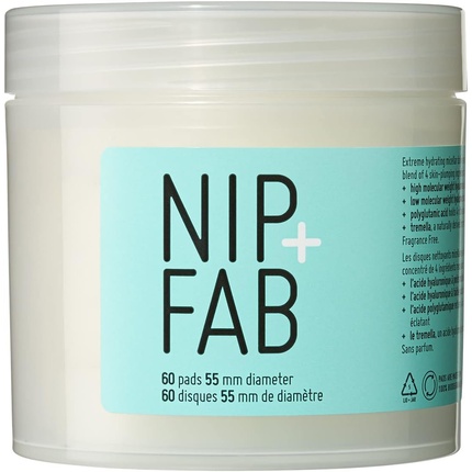 Nip + Fab Hyaluronic Acid Fix Extreme 4 мицеллярные очищающие подушечки для лица Nip+Fab