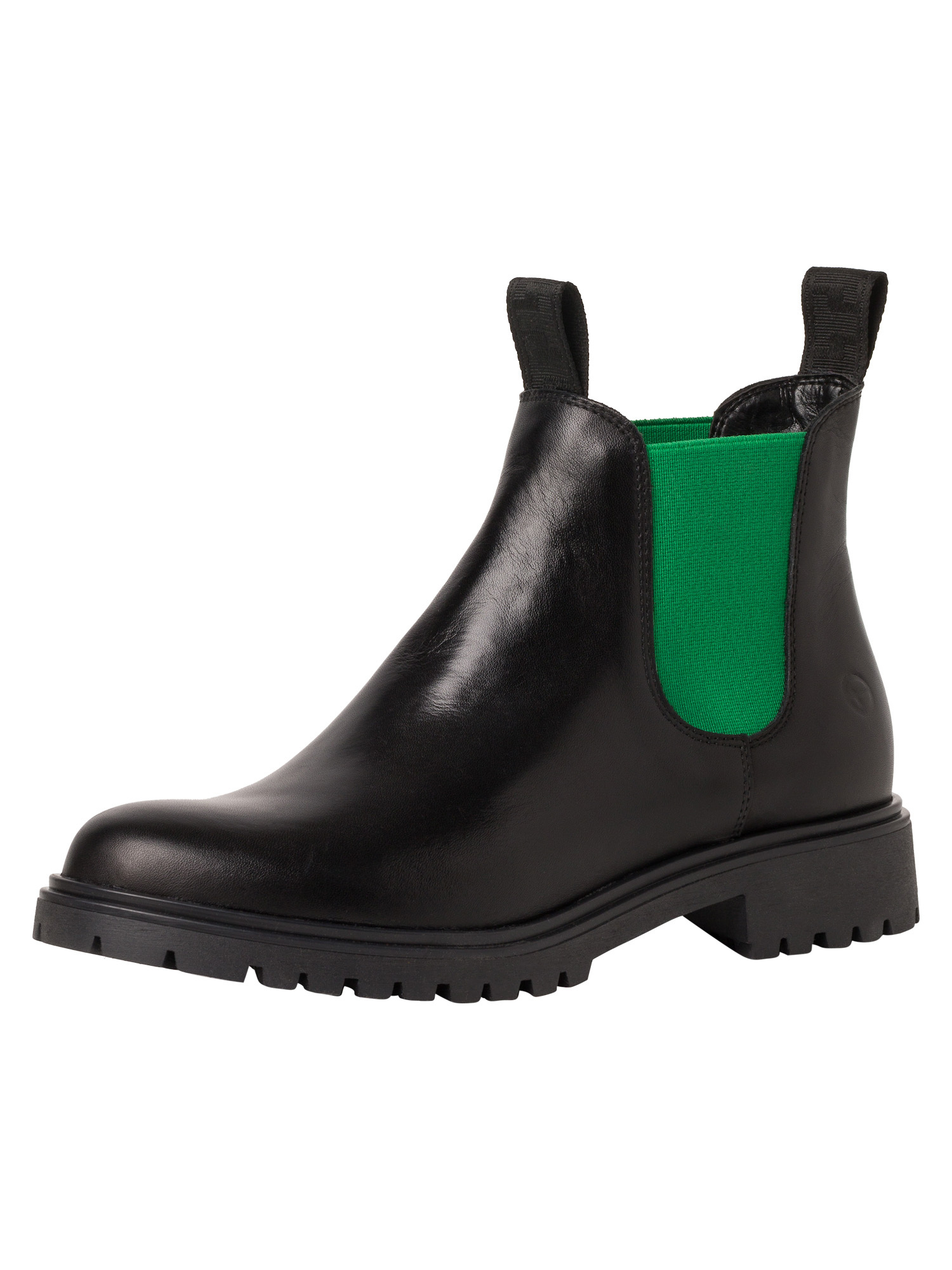 Ботинки Tamaris Chelsea Boot, черный lea./зеленый ботинки tamaris chelsea boot зеленый